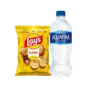 20oz Bottled Water & Chips at Jersey Mikes
