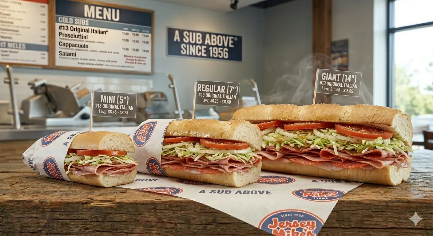 Jersey Mike’s Sub Sizes & Prices