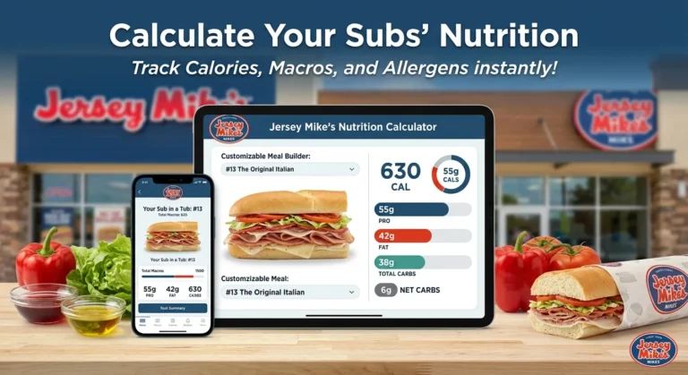 Jersey Mike's Nutrition Calculator Calorie & Carb Counter
